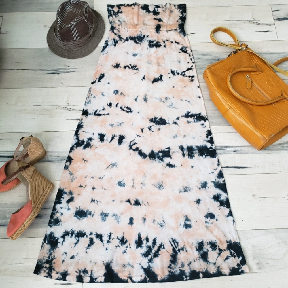 Volcom S strapless tie-dye maxi dress